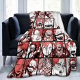 thumbnail image 1 of Collage Blanket Anime Blankets Cartoon Characters Soft Plush Fleece Flannel, 1 of 6