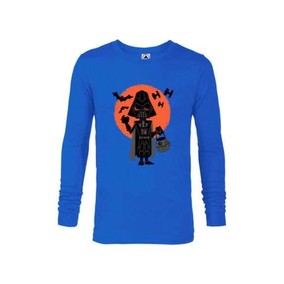 Star Wars Darth Vader Trick or Treat Halloween - Long Sleeve T-Shirt for Men - Customized-Royal