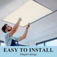thumbnail image 6 of Cream Fluorescent Light Covers, Modern Pure Beige Magnetic Light Covers for Ceiling Lights, Fluorescent Ceiling Shade Filters for Classroom Bedroom Office 4x2Ft x 3PCS, 6 of 8