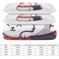 thumbnail image 2 of HAHDAXIA Cat Food Bedding Solid Comforter Set for All Seasons,3 Pieces(1 Comforter+2 Pillowcases),Soft Microfiber Bedding Set Full(79"x90"), 2 of 7