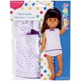 thumbnail image 2 of Springfield Collection by Fibre-Craft - Purple Dot Tank and Undies Bedtime Outfit with Bow - Fits All 18-Inch Dolls - Mix and Ma, 2 of 2
