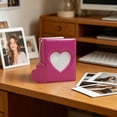 thumbnail image 4 of Candy Color Heart Cutout Mini Photo Album, Portable Lightweight Clear Sleeve Multi Purpose Collectible Storage Book, Keepsake Organizer for Photocard Ticket Daily Holiday Collection Gifting, 4 of 6