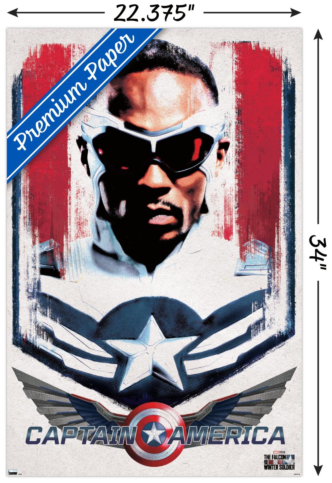 Marvel Falcon and Winter Soldier - Falcon Illustration Wall Poster, 22.375" x 34"
