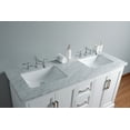 thumbnail image 6 of Stufurhome Ariane 60 Inches White Double Vanity Cabinet Dual Bathroom Sinks, 6 of 7