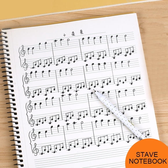 Cuaderno de Manuscritos musicales, piano negro, nota negra para compositorios y aficionados, 50 páginas