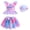 B, variant on Girls 2-Piece Mermaid Tankini Swimsuit Rainbow Bathing Suit, Size 2-8T