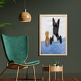 thumbnail image 2 of Animal Wall Art with Frame, French Bulldog Sleeping Teddy Bear in Cozy Bed Best Friends Fun Dreams Image, Printed Fabric Poster for Bathroom Living Room, 23" x 35", Multicolor, by Ambesonne, 2 of 2