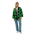 thumbnail image 2 of Demon Slayer Tanjiro Cosplay Checkered Robe Womens Back Logo Hit-Small-Medium, 2 of 5