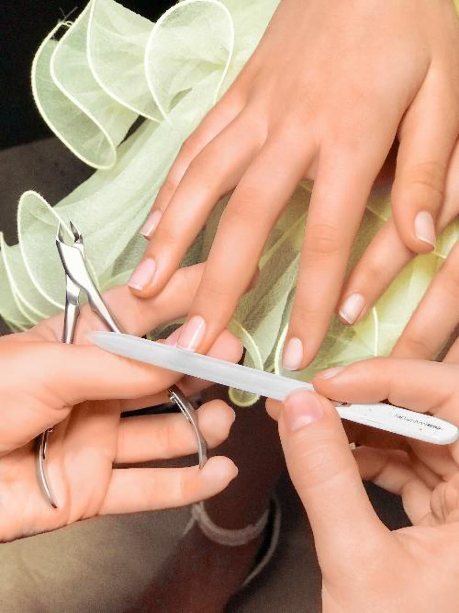 GERMANIKURE 6pc Manicure Set in Purple Suede Case - FINOX® Surgical Steel: Cuticle Nipper, Nail Clipper, Cuticle Pusher, Tweezers and Glass Nail File