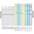 thumbnail image 6 of Multi-Color Metallic Crochet Hooks Set, Tomorotec Art Aluminum Knitting Needles for Yarn Craft Set with Sylish Storage Bag, Stitch Markers and Big Eye Needles (Purple Bag), 6 of 7