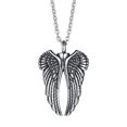 thumbnail image 1 of 2xColgante Acero Inoxidable Cremación Tono Plata Negro Para Regalos Mamá Y Papá Zulema Collares de urna de ala de ángel, 1 of 8