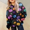 thumbnail image 5 of Kogui Girls Trendy Daily Outer Tops, Long Sleeve Hooded Pullover With Pockets, Casual Halloween Graphic Printed Sweatshirt (Light Yellow, 2-3 Years), 5 of 6