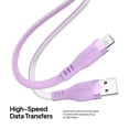 thumbnail image 5 of Powertek MFi USB-A to Lightning Two-Tone Pastel Fast Charge Cable, 6 ft, Purple, 5 of 8