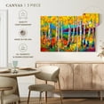 thumbnail image 5 of Elephant Stock Vivid Autumn Jewels Wall Art - Horizontal Multi Panel Canvas - Living Room Wall Decor - Nature Multi Panel - Yellow And Blue Decor By Marion Rose - 33" x 20", 5 of 8