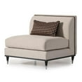 thumbnail image 5 of Michael Amini La Francaise Armless Accent Chair - Cafe au Lait/Black, 5 of 14