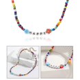 thumbnail image 2 of Handmade Rainbow Choker Sweet Colorful Beaded Necklace Clavicle Chain Necklace--HAPPY-Product code 55663 KISS, 2 of 4