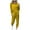 Yellow, variant on Lindreshi Sweatsuits 2pcs Sets Womens Women Loose Two-Piece Sets Solid Long Sleeve Tops Vest Casual Pants Sweatsuit