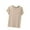 Beige, variant on Wyobmus Women's Pajama Tops Tag Free Sleep Shirt Solid Color Short Sleeve Base Shirt Thin T-Shirt Black