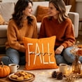 thumbnail image 6 of PiGOGI Orange Thanksgiving Pillow Covers Fall Throw Pillow Cases Orange Cushion Covers Soft Home Decor for Sofa Bedroom Polyester, 6 of 7