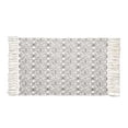 thumbnail image 5 of Cotton Rug with Fringe Printed Triangle Pattern Washable Carpet for Bedroom, Kitchen, Laundry Gray 60 x 130cm, 5 of 5