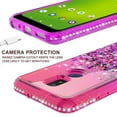 thumbnail image 5 of Liquid Glitter Phone Case for Cricket Icon 3 Case, At&t Motivate 2 Case, Cricket Splendor Case Cover w/Tempered Glass Screen Protector - Hot Pink/Purple, 5 of 5