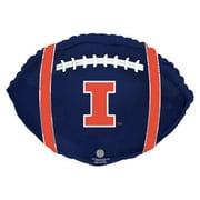 21 inch University Of Illinois Fighting Illini Football Foil Mylar Balloon - Party Supplies Decorations