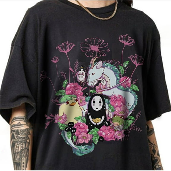 Spirited Away Shirt, Haku Shirt, No Face Shirt, Chihiro And Haku, Studio Ghibli shirt, Ghibli Gift, Anime Shirt