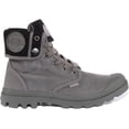 thumbnail image 2 of Palladium Baggy Men's Lace Up Canvas Ankle Boot With Foldable Collar In Grey Size 8.5, 2 of 6
