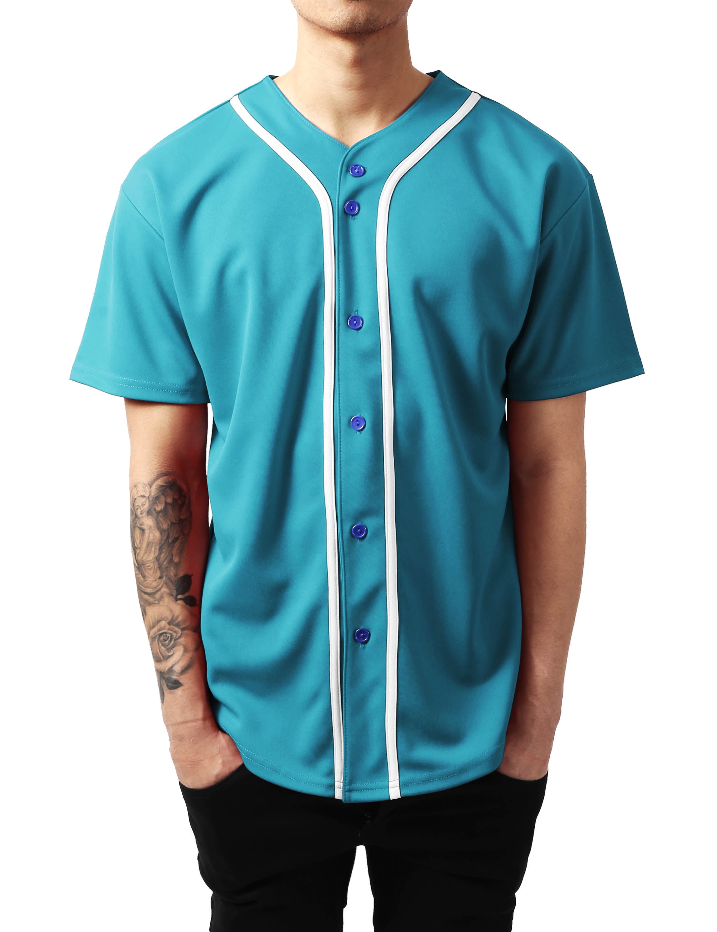 Men's Baseball Jersey Raglan T Shirt Mesh Sports Fashion Hipster Casual Jacket 