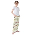 thumbnail image 4 of FORMRS Kids Pajama Pants with Pockets Size 6-8Y Boys Lounge Sleep Bottoms, Purple Birds Teapots, 4 of 8