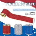thumbnail image 2 of 3 Rolls 3 Colors Sparkle Polyester Ribbon with Glitter Powder for Christmas Party Decoration Mixed Color 2-1/2 inch(65mm) about 5.47 Yards(5m)/roll 1 roll/color, 2 of 6