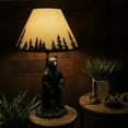 thumbnail image 4 of Arkadius Rustic Black Bear Resin 24 Inch Table Lamp with Forest Silhouette Shade Wildlife Cabin Decor Whimsical End Table Decorative Light 24 Inches High, 4 of 5