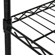 Seville Classics 5-Tier Steel Wire Shelving with Wheels, 30 W x 14 D x 60 H, Black