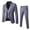 Grey, variant on Men's Slim Fit 3 Piece Suit, Wedding Prom Business Tuxedo Set, Jacket Vest & Pants Complete Ensemble, Modern Korean Style Suit, Formal Occasion Attire for Groomsmen, Sharp