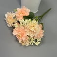thumbnail image 4 of AZXY Artificial Peach Dahlia Bouquet Fake Flowers Spring Decor, Realistic Faux Plant for Porch Patio Home Yard Garden Wedding Centerpieces Table Runner, 4 of 8