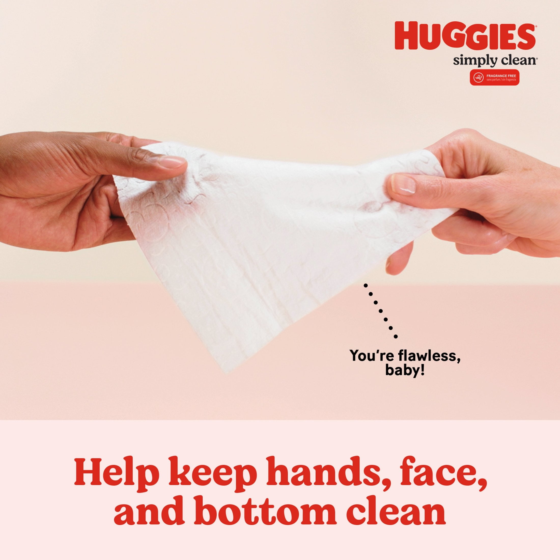 Huggies Simply Clean Unscented Baby Wipes, 6 Flip-Top Packs (384 Wipes Total)