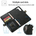 thumbnail image 5 of Feishell Magnetic Detachable Wallet Case for Samsung Galaxy A54 5G,with Wrist Strap,Premium PU Leather Magnetic Buckle Credit Card Slots & Cash Pocket Shockproof Phone Case for Women Men,Black, 5 of 16