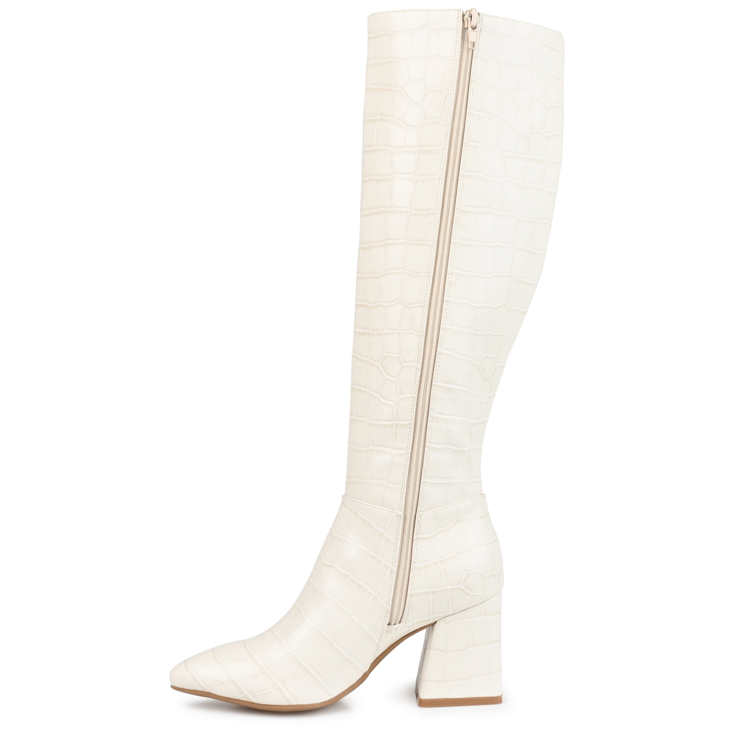 Journee Womens Landree Wide Calf Block Heel Knee High Boots