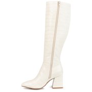 Journee Womens Landree Wide Calf Block Heel Knee High Boots