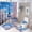 AA-2, variant on Vibrant Rainbow Sky Shower Curtain Set Modern Bathroom Decor Mats 4pcs Fabric Bathroom Curtain Slip Floor Rug Toilet Lid