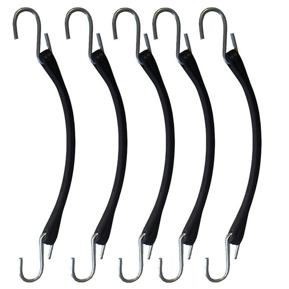 RAParts 5-Pack of New Natural Black 9" Bungee Straps