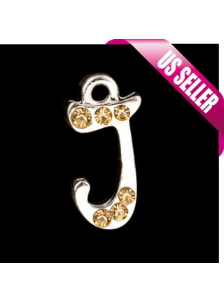 Rhinestone Letter Jewellery Slide Charms Way Goal 2 Pack Alloy A