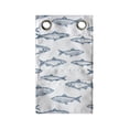 thumbnail image 1 of Fishing Hanging Pocket Organizer, Horizontally Drawn Fish Sketches Underwater Creatures Marine-Themed Layout, Printed Polyester Storage Bag with Pockets, 9" x 27", Slate Blue White, 1 of 2