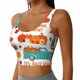 thumbnail image 2 of Fotbe Fall Pumpkins Sujetador Deportivo Largo sin Aros para Mujer con Almohadillas y Soporte Medio, Transpirable y Absorbente, Camiseta Tipo Chaleco o Tank Top-Large, 2 of 8
