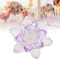 thumbnail image 4 of Pisapapeles artesanal de loto de cristal de cuarzo 100mm NikouMX decoración fiesta boda casa Púrpura, 4 of 8