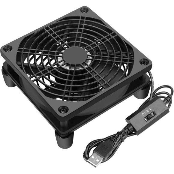 USB Computer Fan Quiet, 5V Powered Fan with Speed Controller for Router Modem Receiver DVR Xbox TV Box Cooling