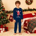 thumbnail image 4 of CUZIBR Toddler Boy Girl Pajamas Christmas Loungewear Set Long Sleeve Crew Neck Tops And Pants 2 PC Santa Claus Graphic Cozy Fall Nightwear,Navy,3-4 Years, 4 of 7