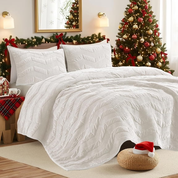 Wonderful Bedding Diamond Quilting Luxury Crushed Velvet 3-Pieces Quilt Set