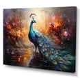 thumbnail image 2 of Designart "Expressionist Portrait of a Peacock II" Animals Canvas Wall Art, 2 of 5