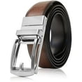 thumbnail image 6 of Genuine Leather Belts for Men Reversible Ratchet Belt with Adjustable Automatic Buckle - No Holes One Size Fits All - Comes in Gift Box- Casual and Dress Belt, 6 of 8